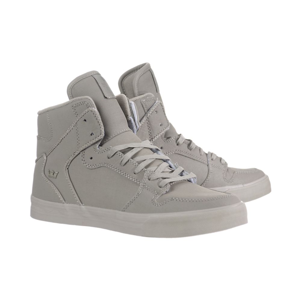 Baskets Montantes Supra Vaider Grise Grey Gunny Homme | YZR-80286186